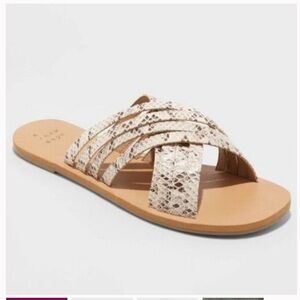 Womens Laila strappy cross band slide sandal